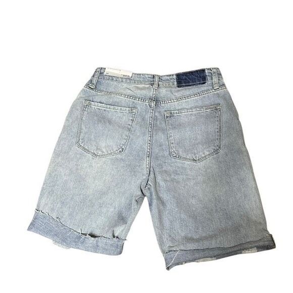 Insane Gene Los Angeles NWT Denim Hi Rise Bermuda Shorts Size M - Picture 2 of 3